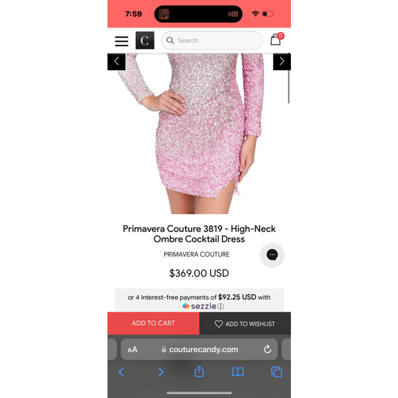 Women's Primavera Couture Pink Cocktail Dress Size 10 - Picture 3 of 8